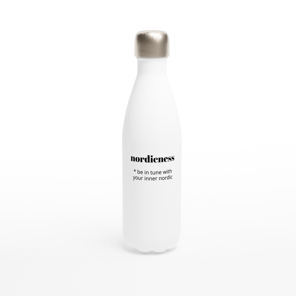 Nordicness-Stainless-steel-waterbottle-with-writing-white