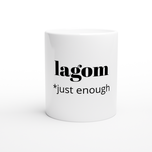 Lagom White Ceramic Mug
