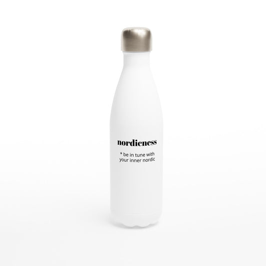 Nordicness White Stainless Steel Water Bottle